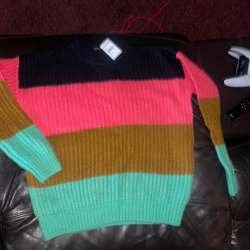 Scotch & Soda Chunky Oversized Striped Crewneck Sweater NWT XS